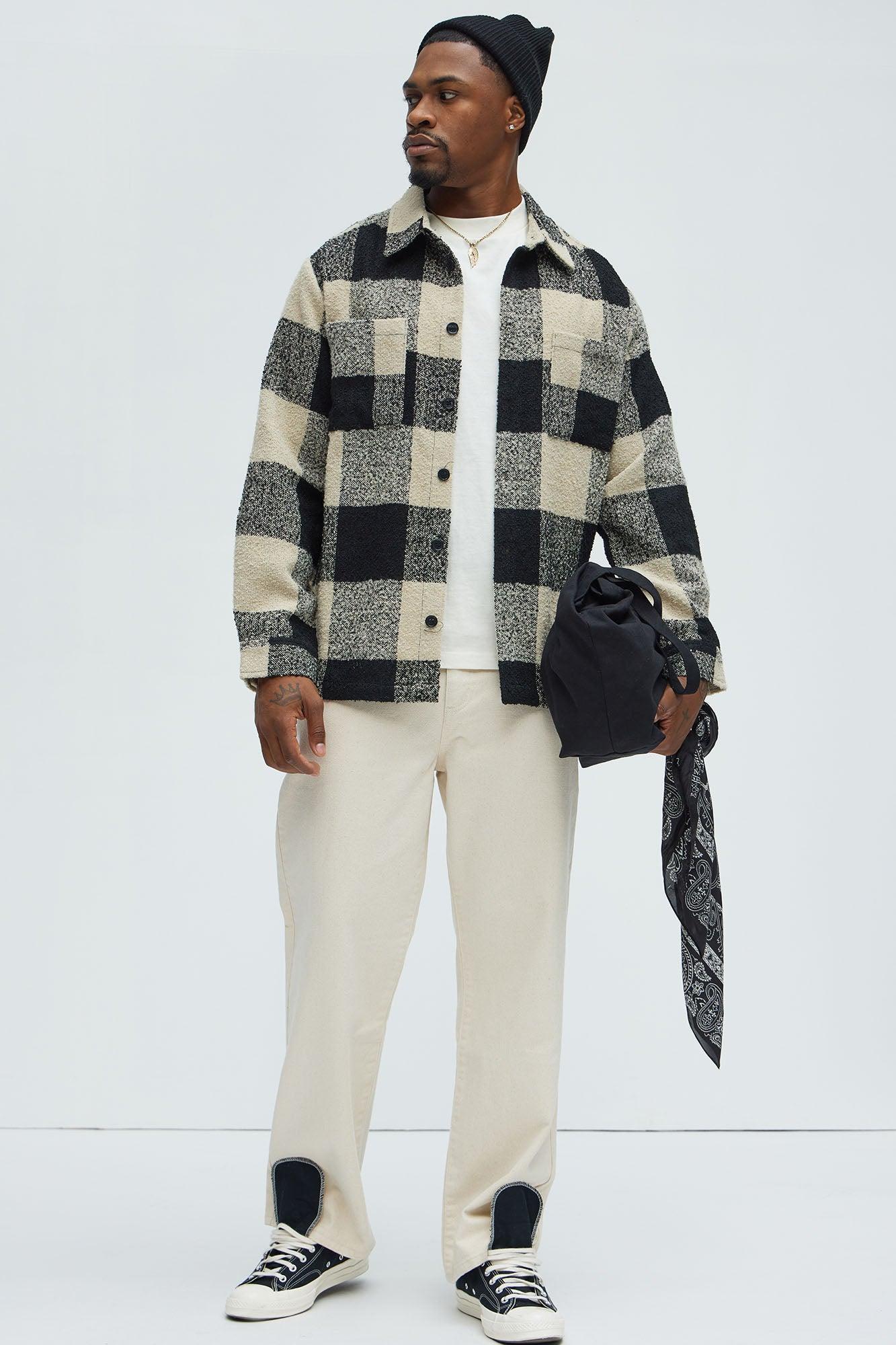 Malvern Boucle Plaid Overshirt - Black/combo Product Image