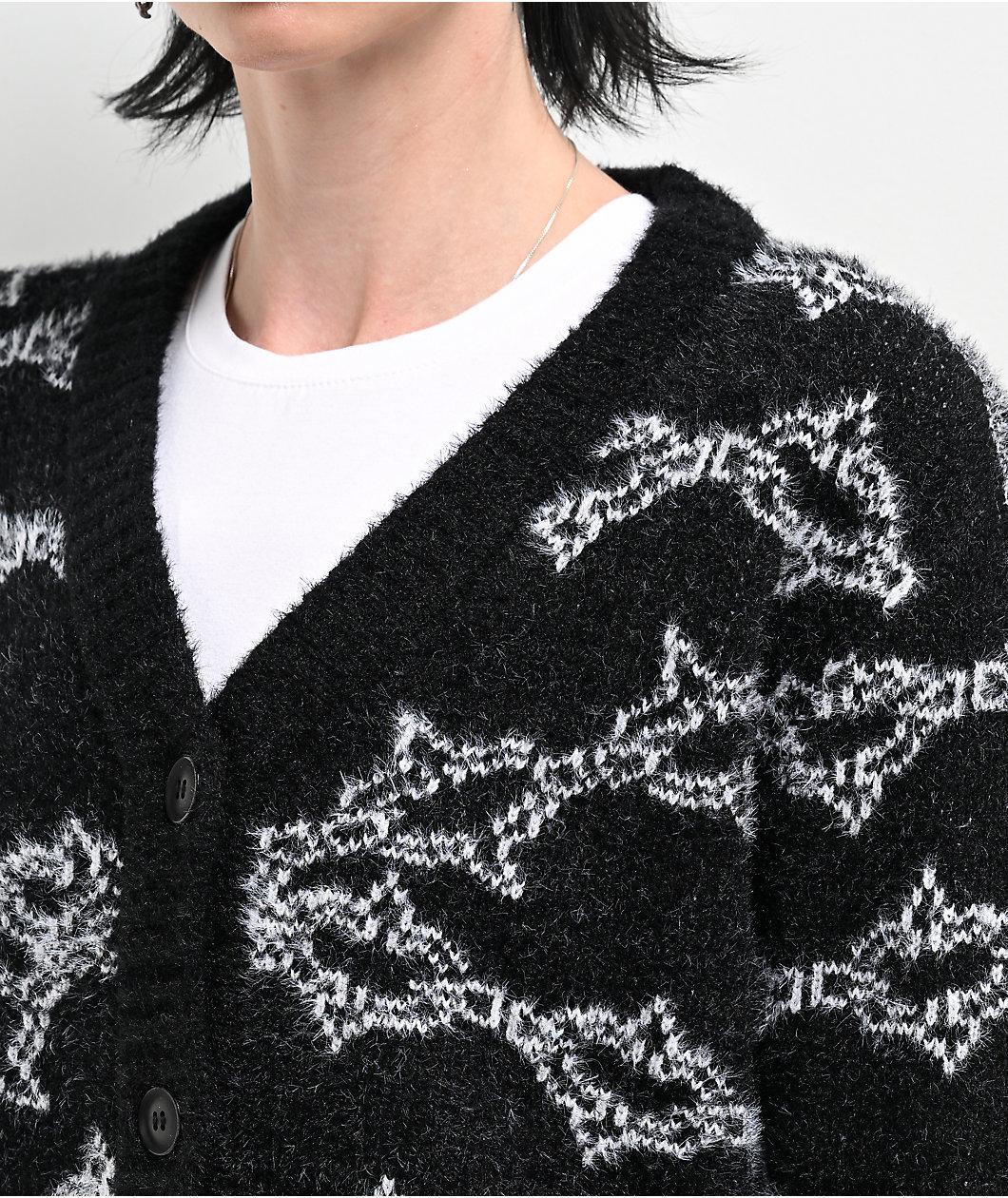 Lurking Class by Sketchy Tank Spiked Chain Black Cardigan Product Image