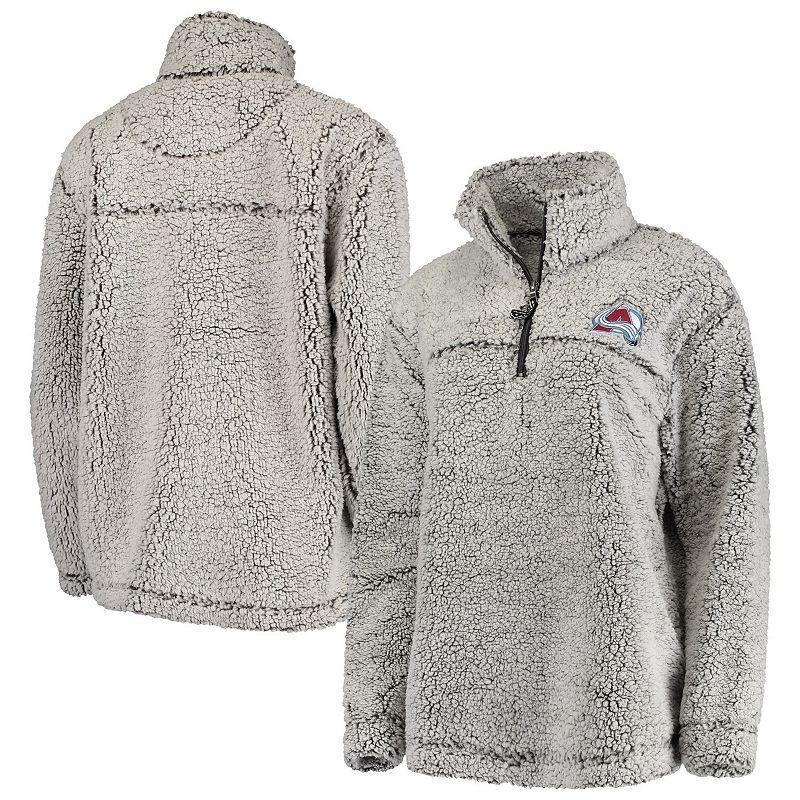 Womens G-III 4Her by Carl Banks Gray Colorado Avalanche Sherpa Quarter-Zip Pullover Jacket Product Image