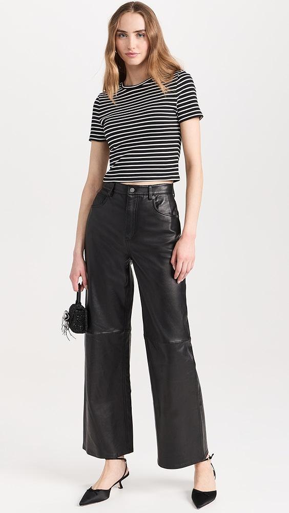 Reformation Veda Kennedy Wide Leg Leather Pants | Shopbop Product Image