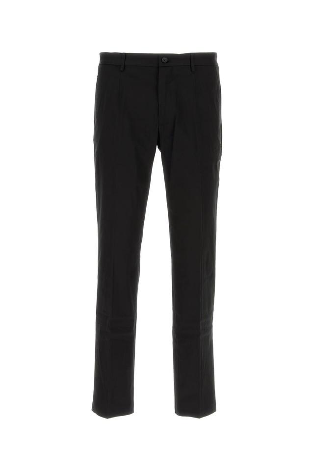 Man Black Stretch Cotton Pant Product Image