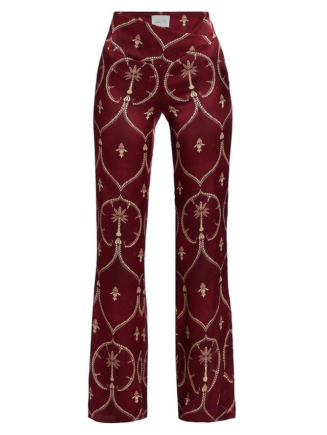 Womens Unbound Printed Silk Pants Product Image