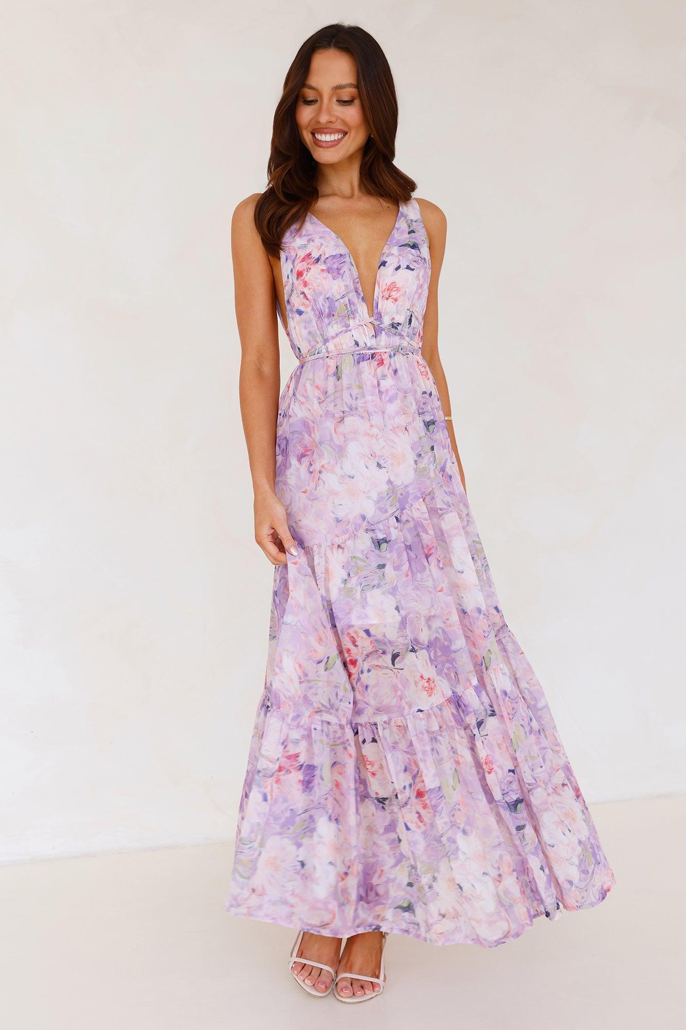 Zephyra Maxi Dress Lilac Product Image