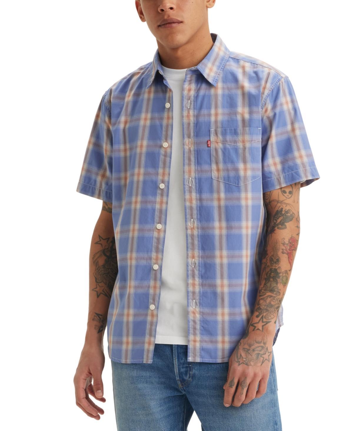 Levis Classic-Fit Short Sleeve Chambray Woven Shirt Product Image