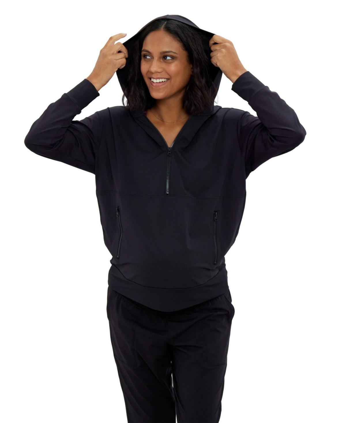 Ingrid & Isabel Cozy Maternity/Nursing Half-Zip Hoodie Product Image