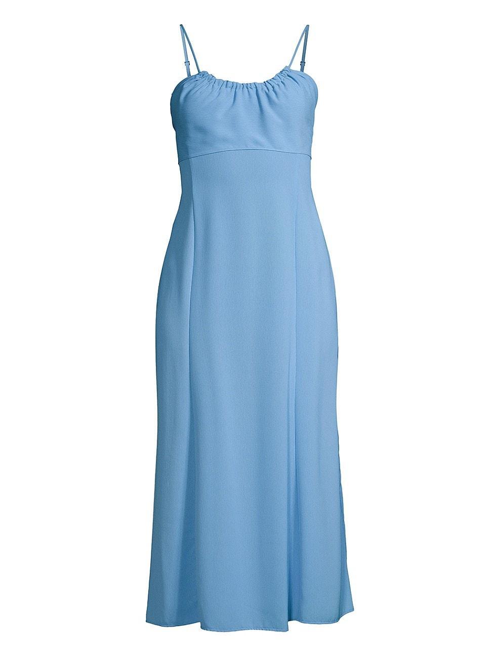 Sleeveless Scoop-Neck Crepe Midi Dress Product Image