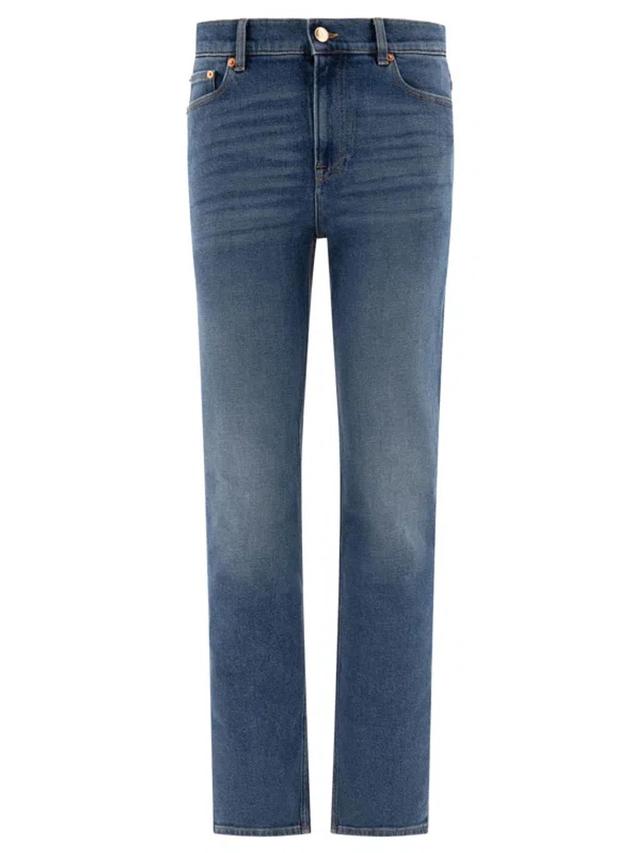 Straight Leg Jeans In Blue Product Image