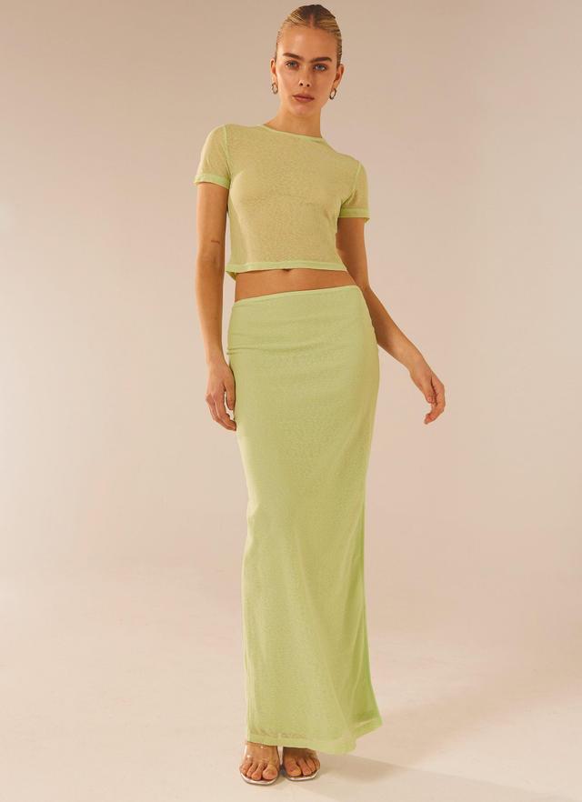 Just Like Magic Maxi Skirt - Lime Product Image