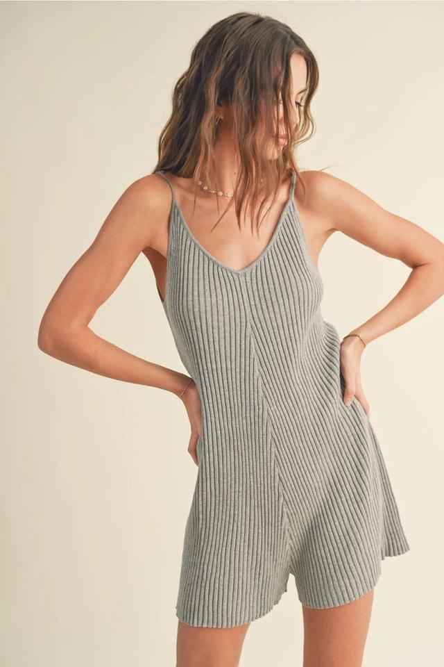 Ribbed Knitted Romper Product Image