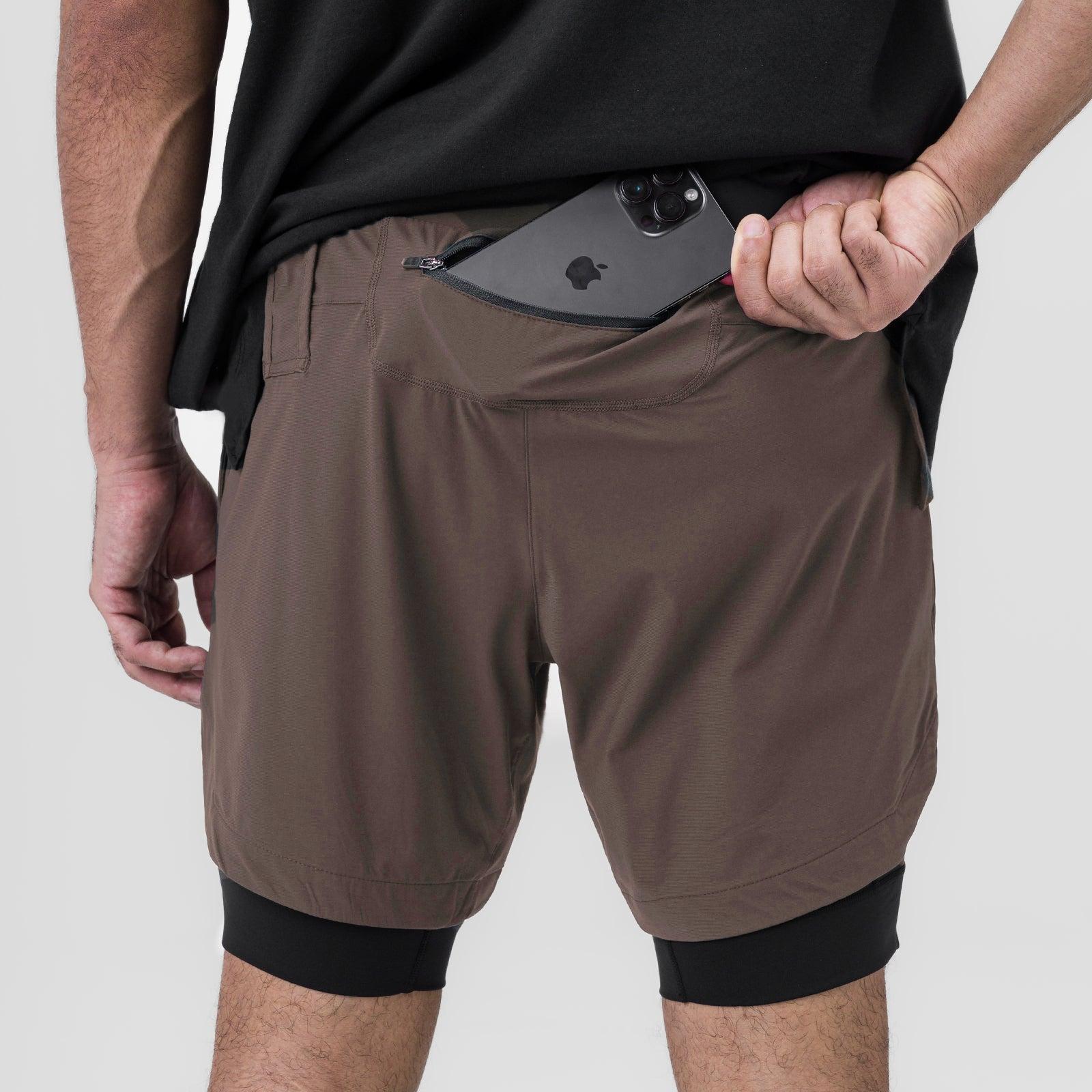 0866. Tetra-Lite™ 7" Liner Short - Olive "Wings"/ Black Product Image