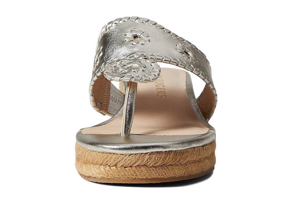 Jack Rogers Jacks Mid Wedge (Platinum/Platinum) Women's Shoes Product Image