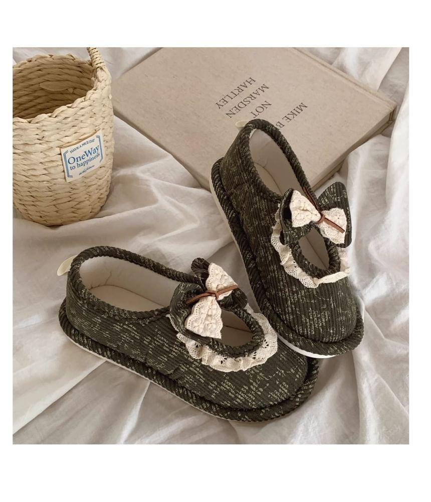 Floral Bow Slip-Ons Product Image