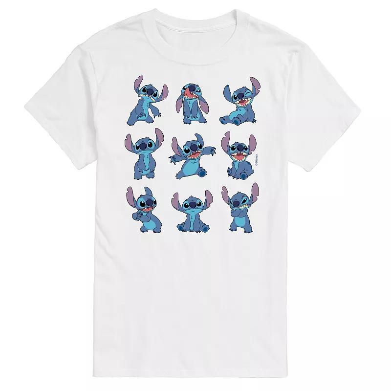 Disneys Lilo and Stitch Big & Tall Pose Grid Graphic Tee, Mens Product Image