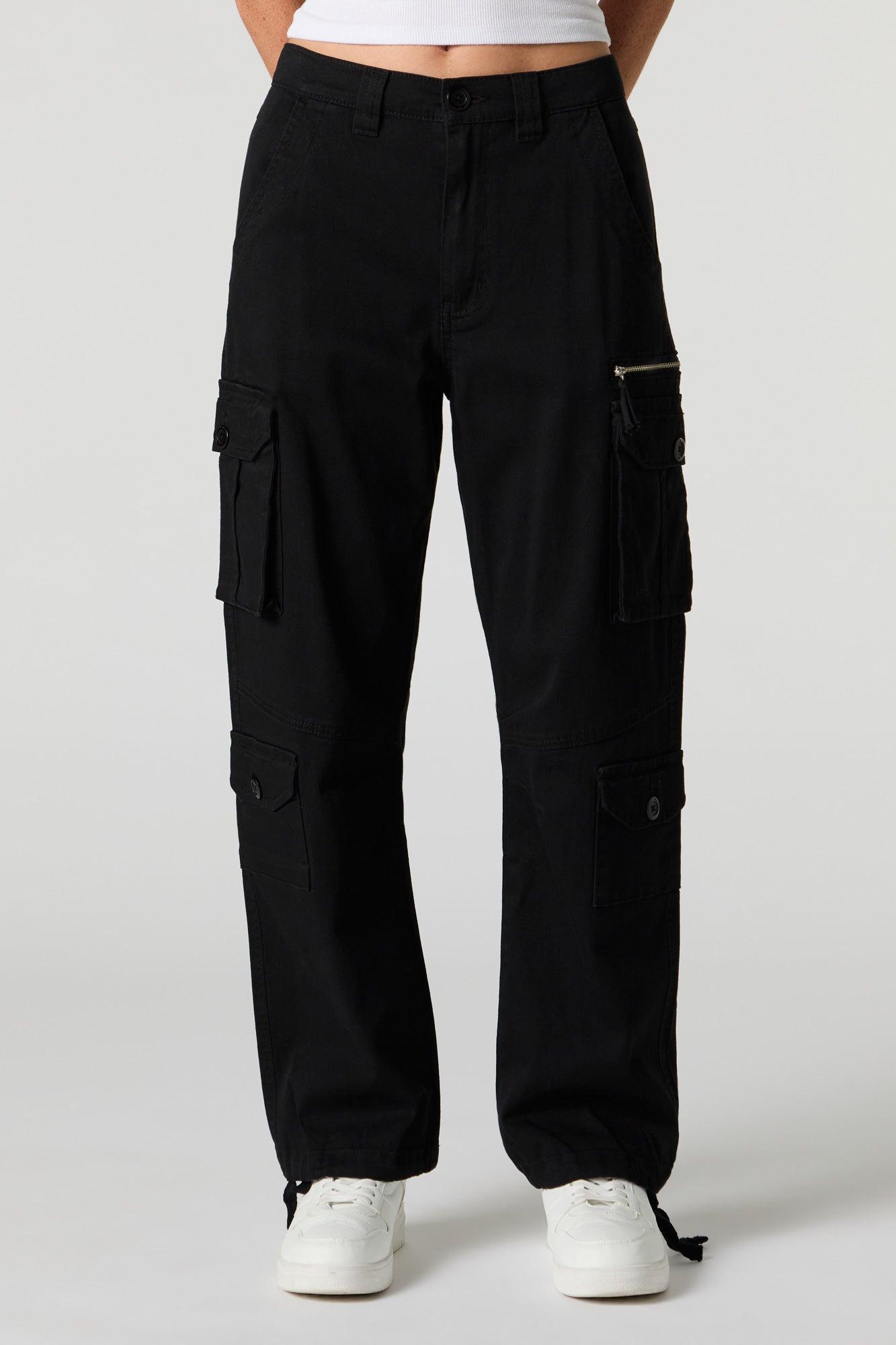 Tie Hem Straight Leg Cargo Pant Female Product Image