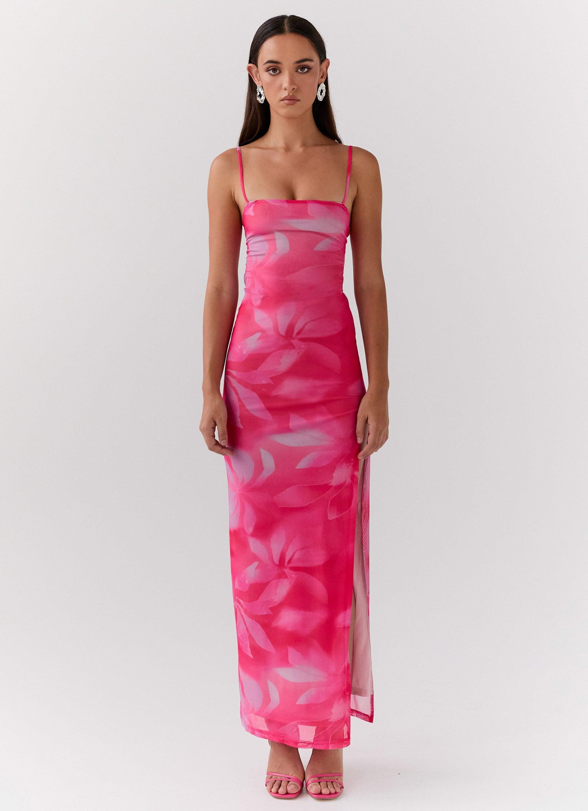 Life In Pink Maxi Dress - Abstract Bloom Product Image