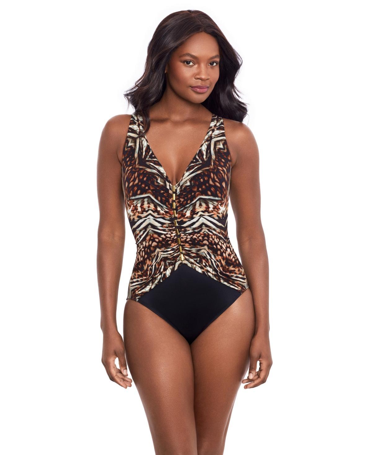 Womens Tribal Tigress Charmer One-Piece Swimsuit Product Image