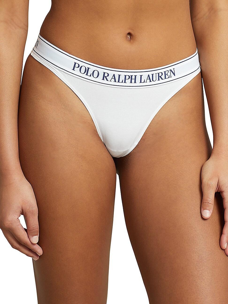 Polo Ralph Lauren Mid Rise Cotton Blend Thong Product Image