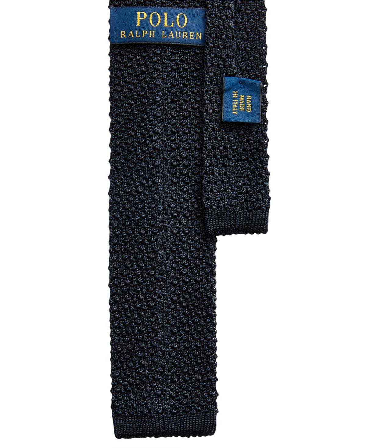 POLO RALPH LAUREN Men's Knit Silk Tie In Navy Product Image