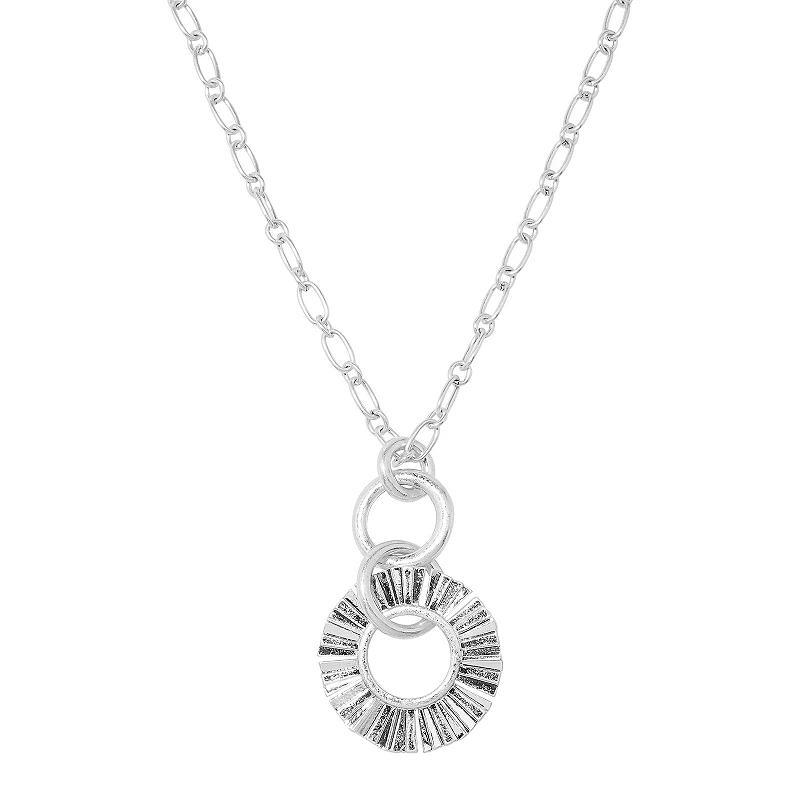 Sonoma Goods For Life Silver Tone Sunburst Pendant Necklace, Womens, None Product Image