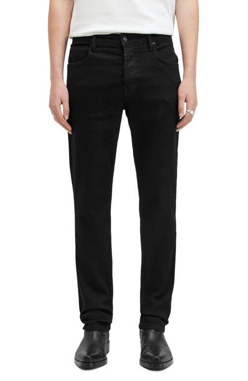 ALLSAINTS Iggy Slim Fit Denim Jeans In Jet Black Product Image