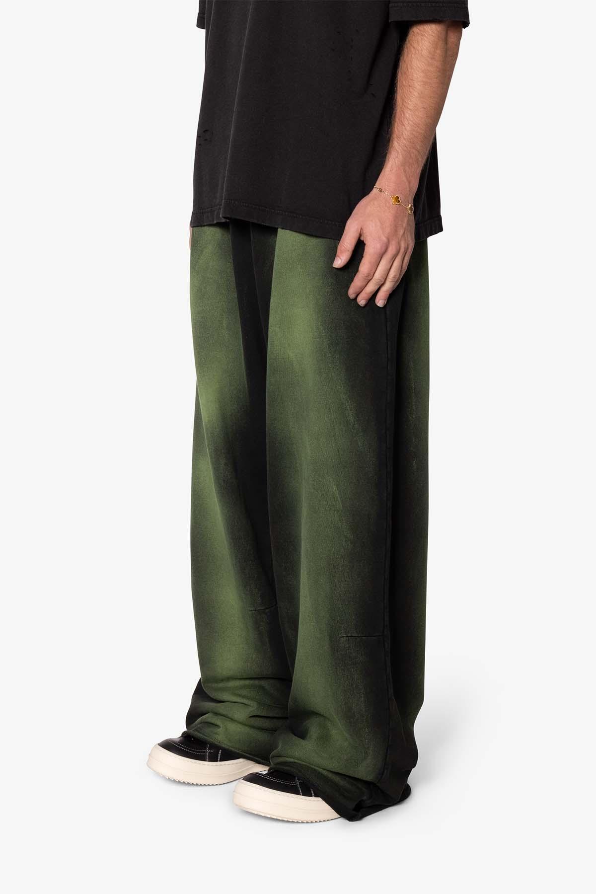 Sprayed Ultra Baggy Sweatpants - Olive/Black Product Image