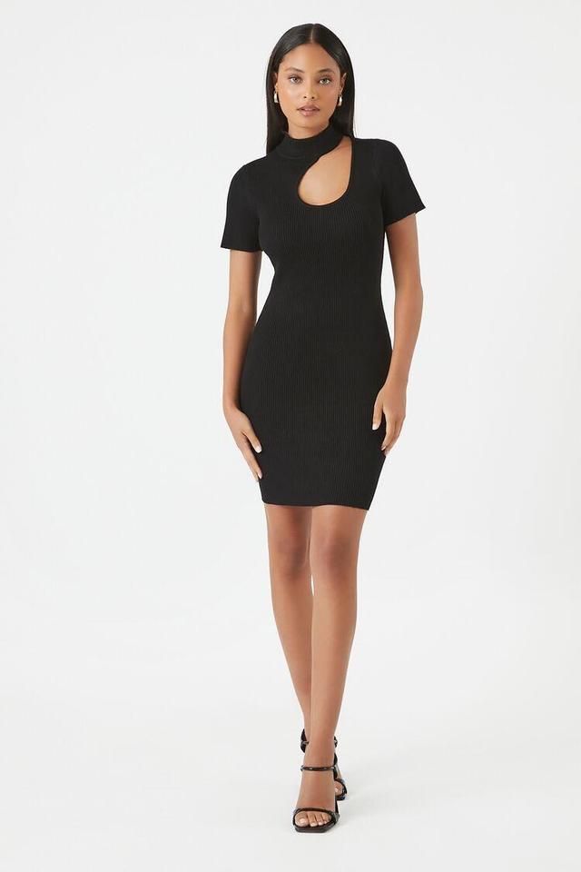 Ribbed Cutout Bodycon Mini Dress | Forever 21 Product Image