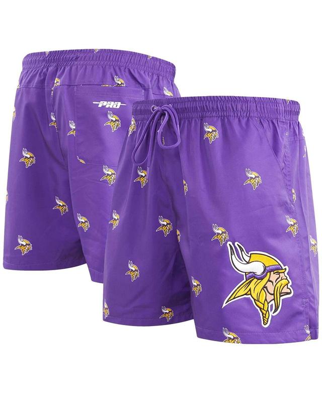 Mens Pro Standard Purple Minnesota Vikings Allover Print Mini Logo Shorts Product Image