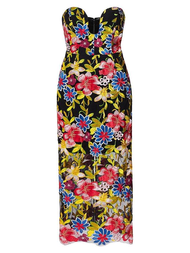 Womens Artem Embroidered Strapless Midi-Dress Product Image