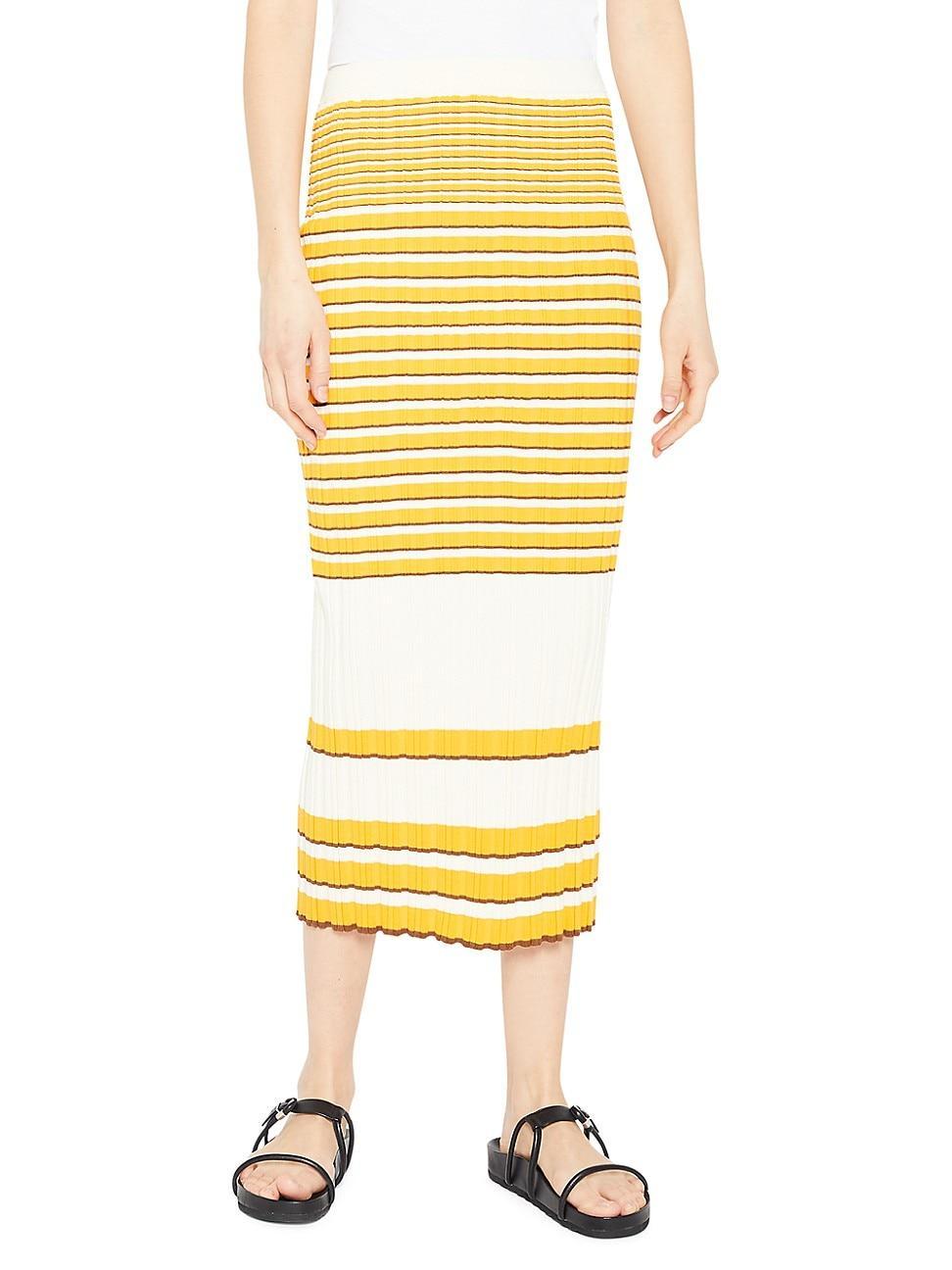 Womens Rib-Knit Pencil Skirt Product Image