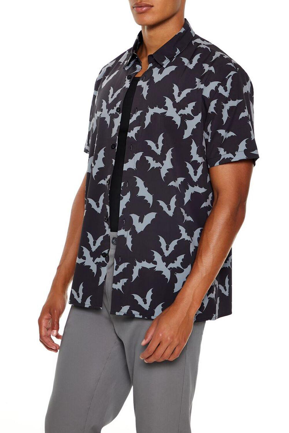 Bat Print Button-Up Shirt | Forever 21 Product Image