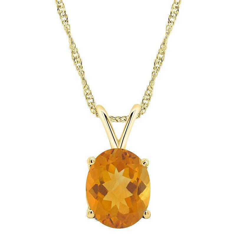 Macys Amethyst (2-1/2 ct. t.w.) Pendant Necklace in 14K Yellow Gold Product Image