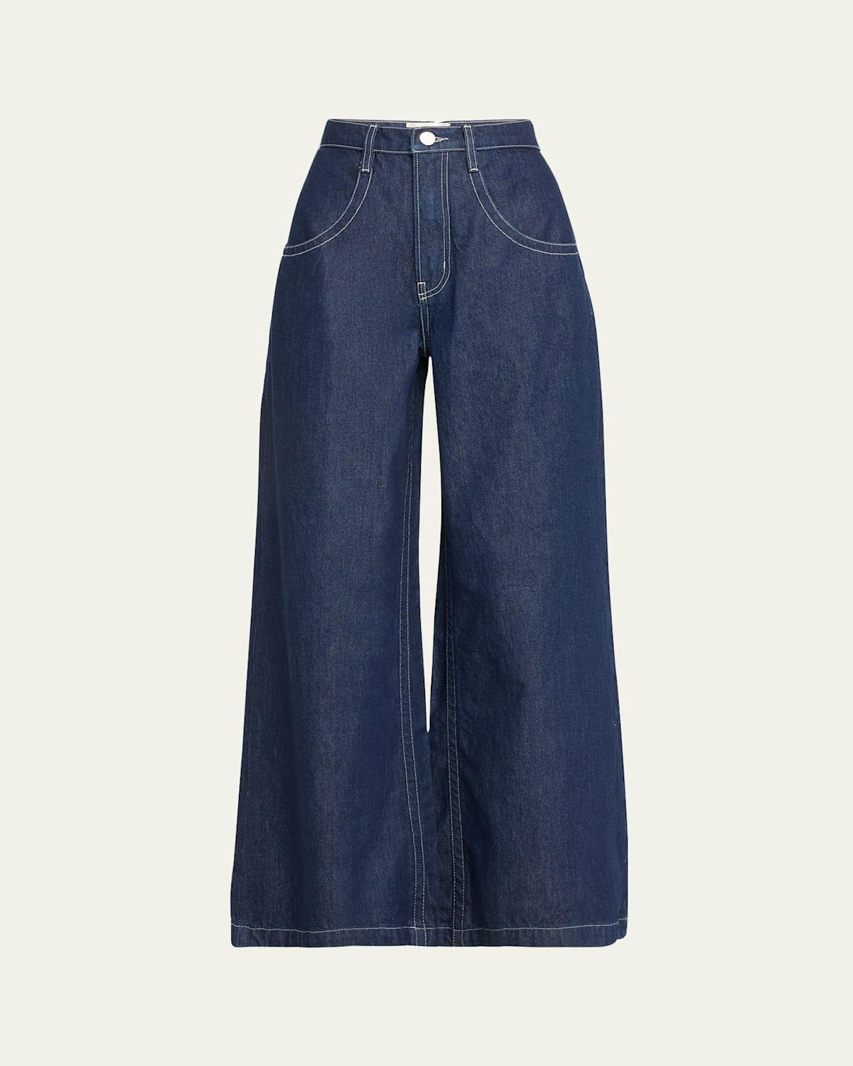 FRAME The Skater High Waist Wide Leg Jeans Product Image