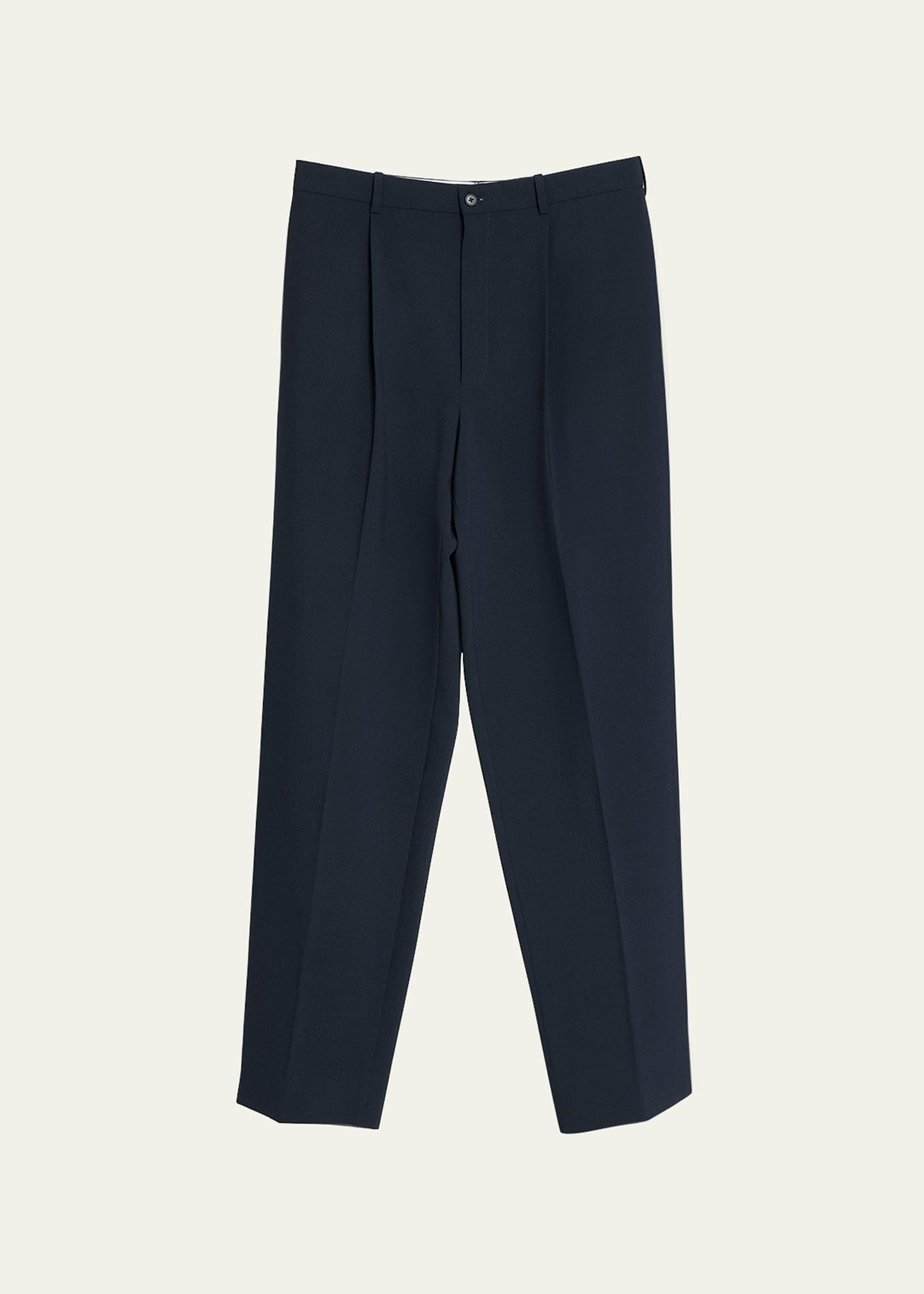 Mens Keenan Wool-Blend Pleated Pants Product Image