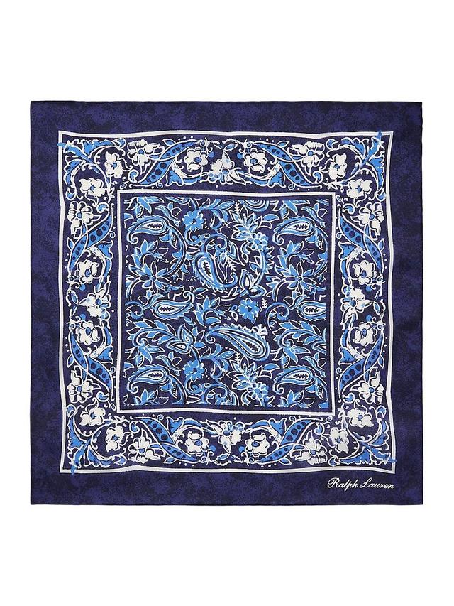 Mens Paisley Silk Pocket Square Product Image