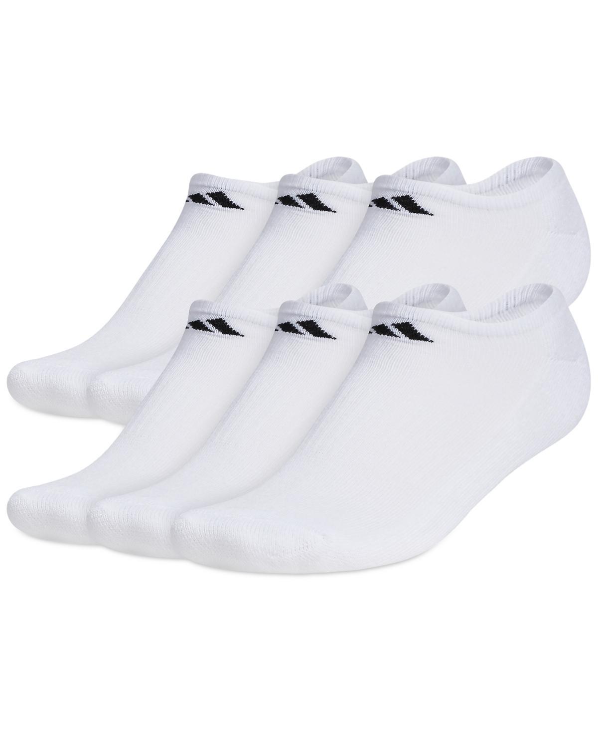 Mens adidas 6-pack Athletic Cushioned No-Show Socks Black Product Image