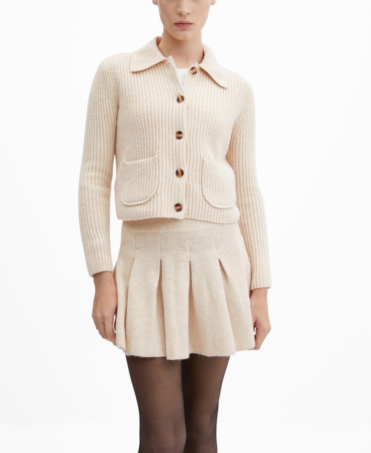 Mango Womens Pocket Knit Cardigan Product Image