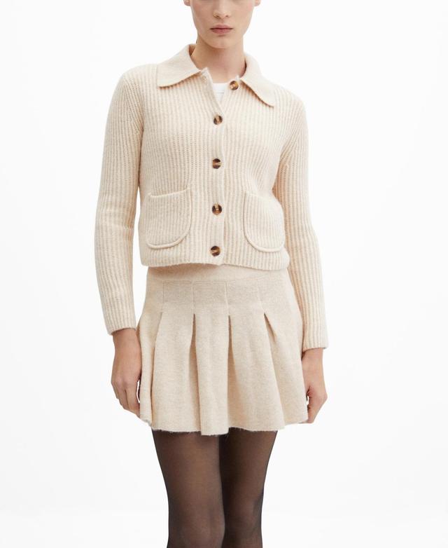 Mango Womens Pocket Knit Cardigan Product Image