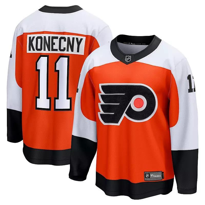 Mens Fanatics Branded Travis Konecny Burnt Orange Philadelphia Flyers Home Premier Breakaway Player Jersey Product Image