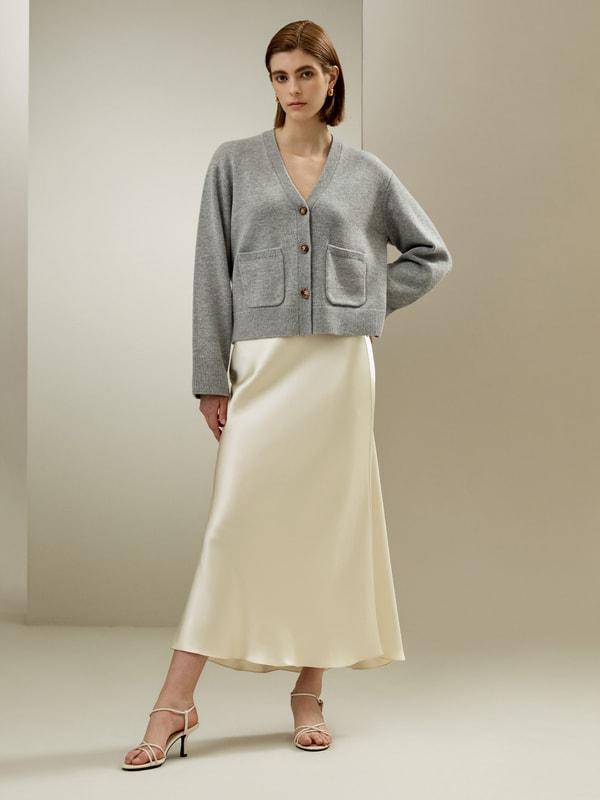 Cropped Wool-Cashmere Blend Cardigan Product Image