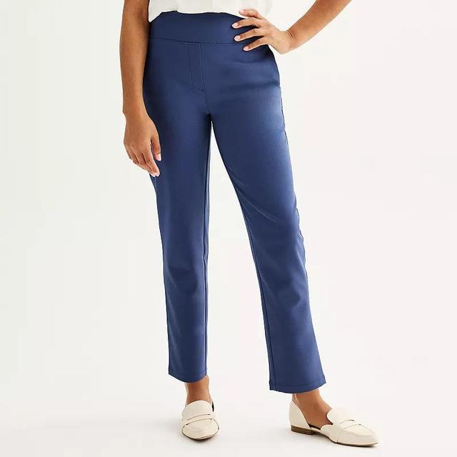 Womens Nine West Pull-On Straight Ankle Pants Product Image