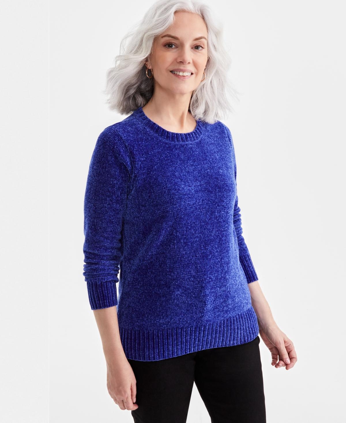 Style & Co Womens Crewneck Chenille Long-Sleeve Sweater, Created for Macys Product Image