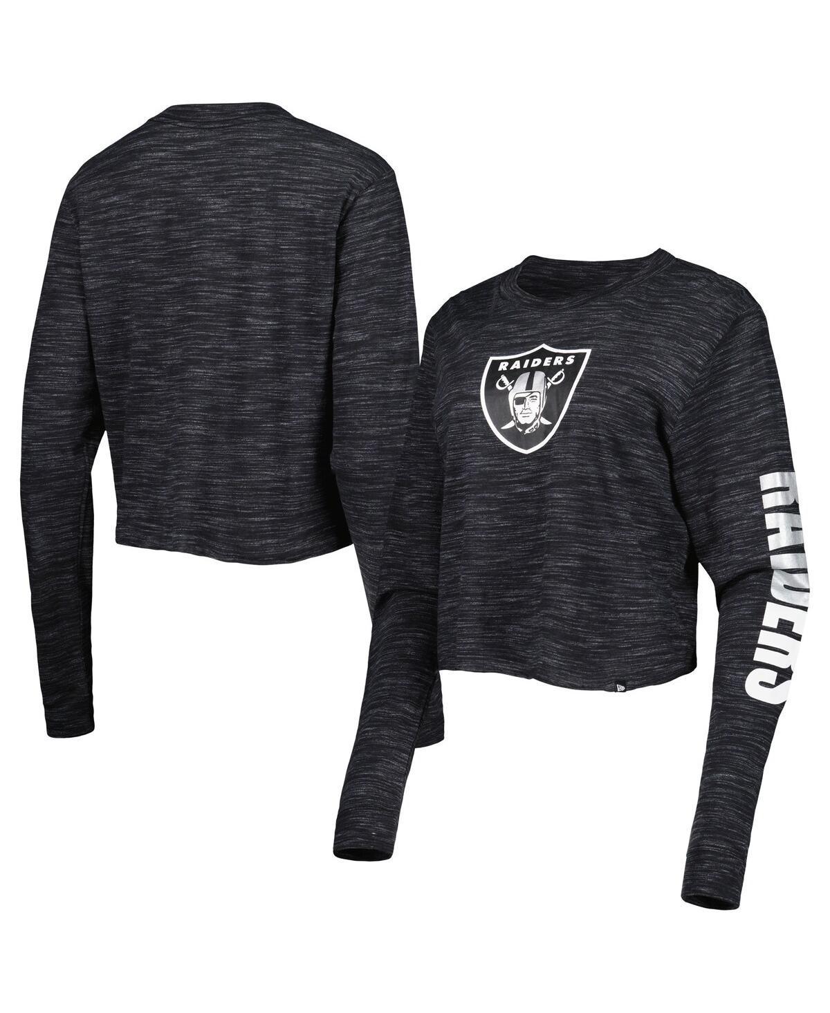 Womens New Era Black Las Vegas Raiders Crop Long Sleeve T-shirt product image