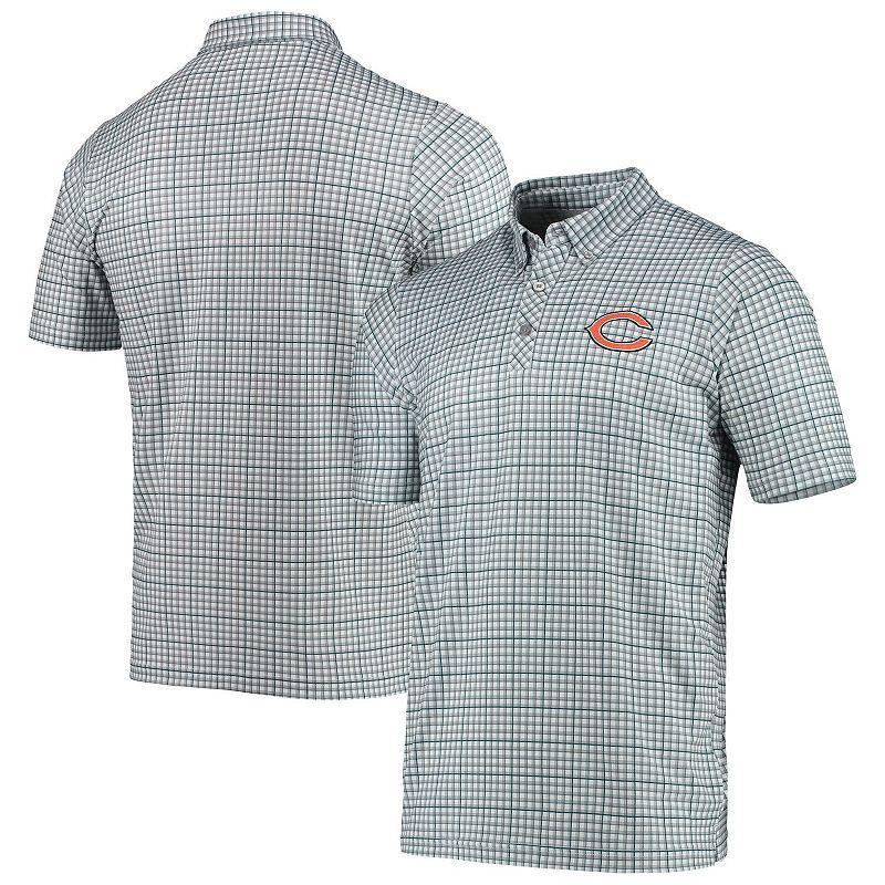 Mens Antigua Gray/Navy Chicago Bears Deliver Button-Down Polo Product Image