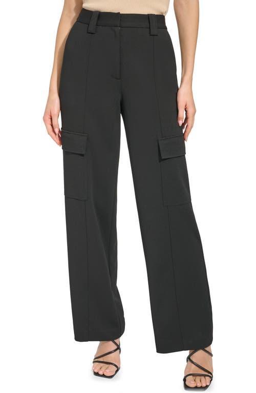 DKNY Straight Leg Crepe Cargo Pants Product Image