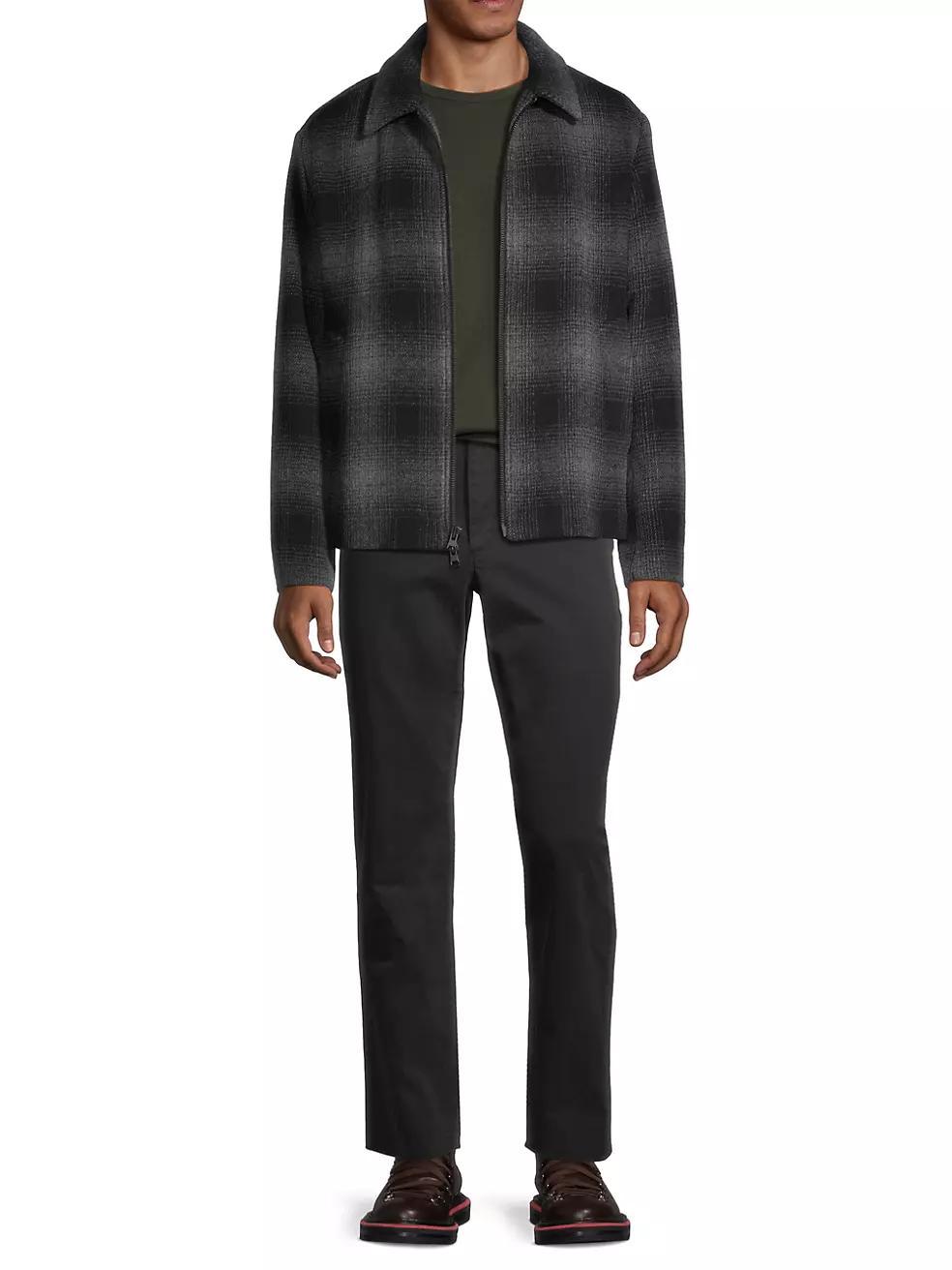 Wool Plaid Shirt Jacket Product Image