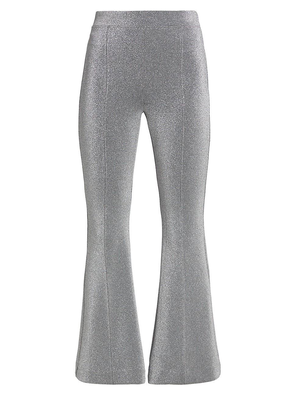 Womens Lurex Crop Flared Pants product image