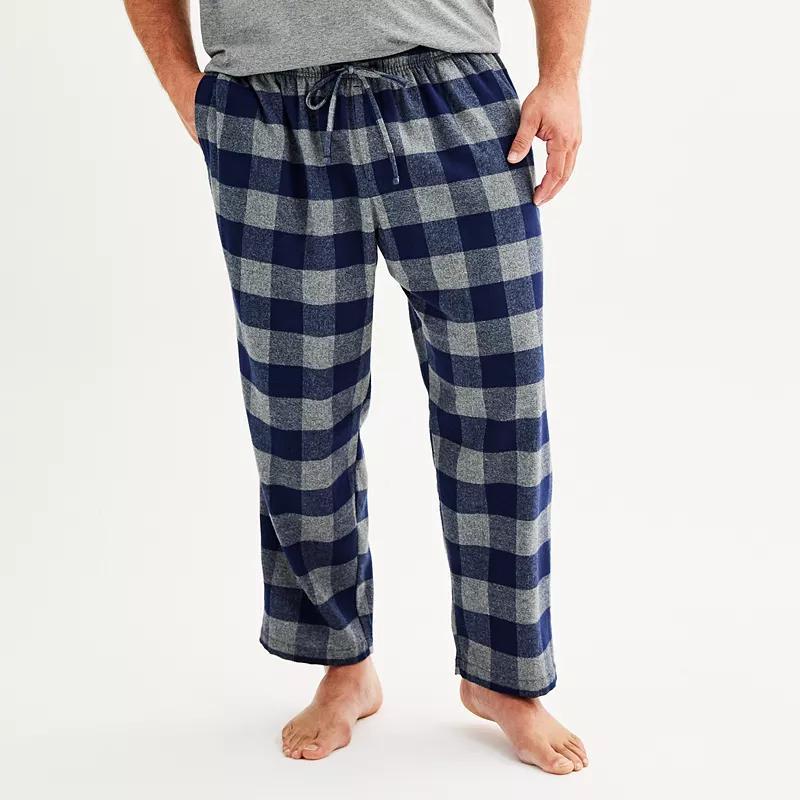 Big & Tall Sonoma Goods For Life Flannel Pajama Pants, Mens Grey Grey Buffalo Product Image