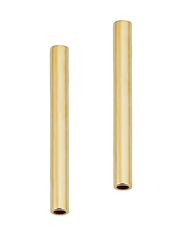 Womens 14K Yellow Solid Gold Arezzo Studs Product Image