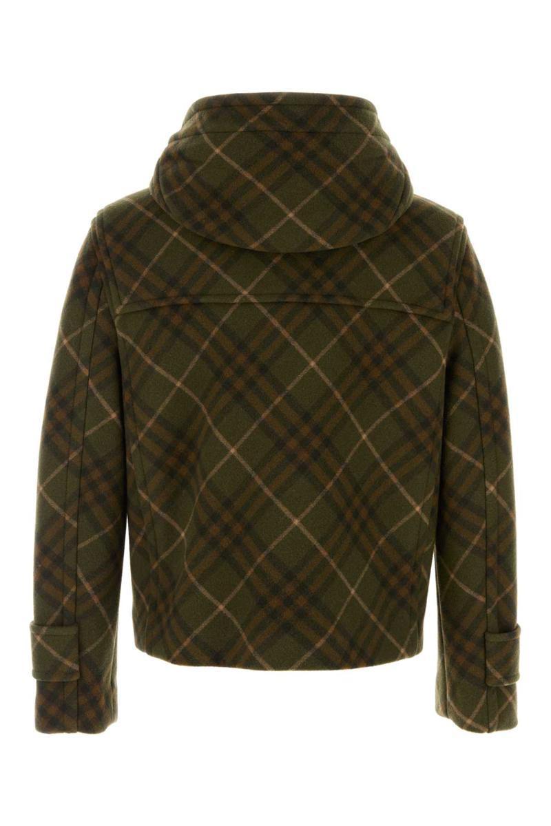 BURBERRY Checkered Hooded Jacket In Multicolor Product Image