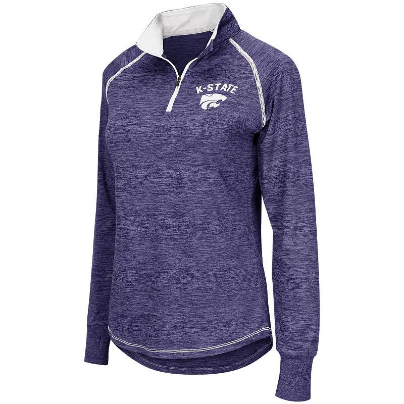 Womens Colosseum Kansas State Wildcats Bikram Lightweight Fitted Quarter-Zip Long Sleeve Top Product Image